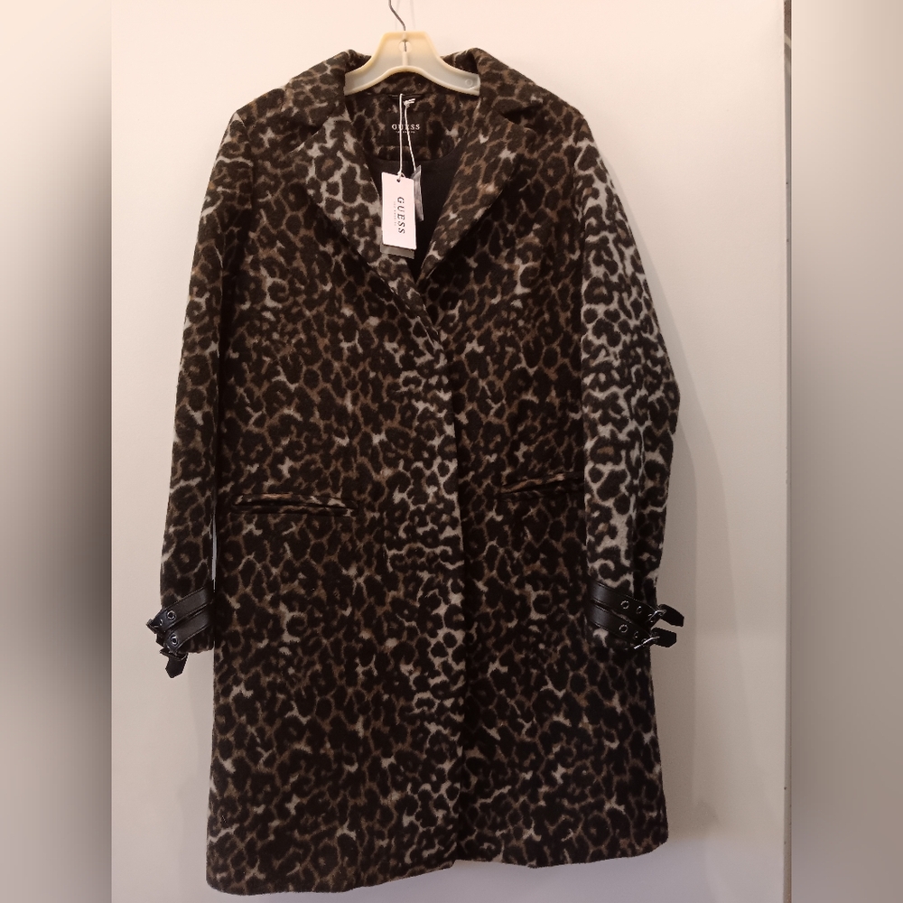 Women's Guess S NWT aminal print coat